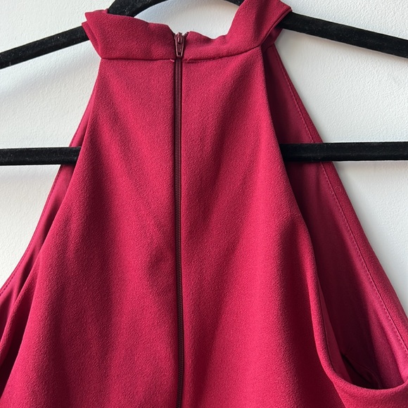 Asos Petite Double Layer Red Dress High Neck Line Size 2 NWOT - Picture 10 of 13